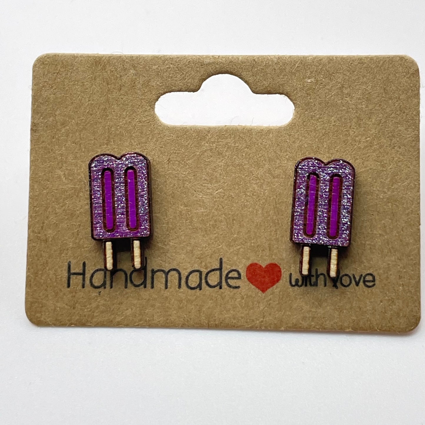 Popsicle Small Grape Stud Earrings