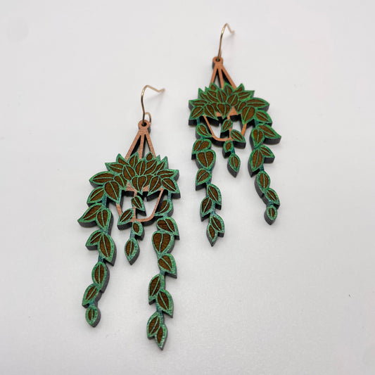 Hanging Plant 8 Drop Dangle Earrings