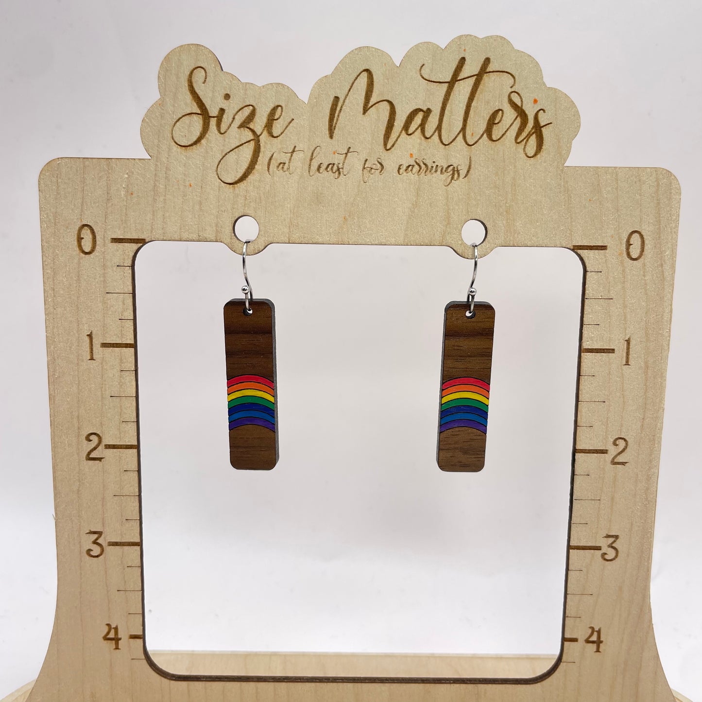 Rainbow Stick Drop Dangle Earrings