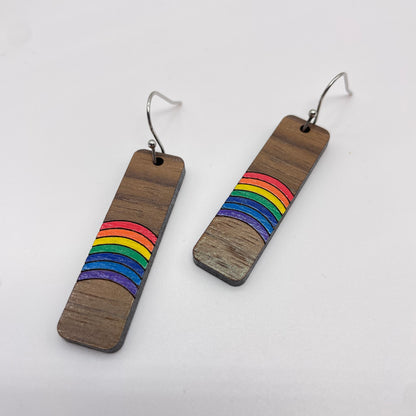 Rainbow Stick Drop Dangle Earrings