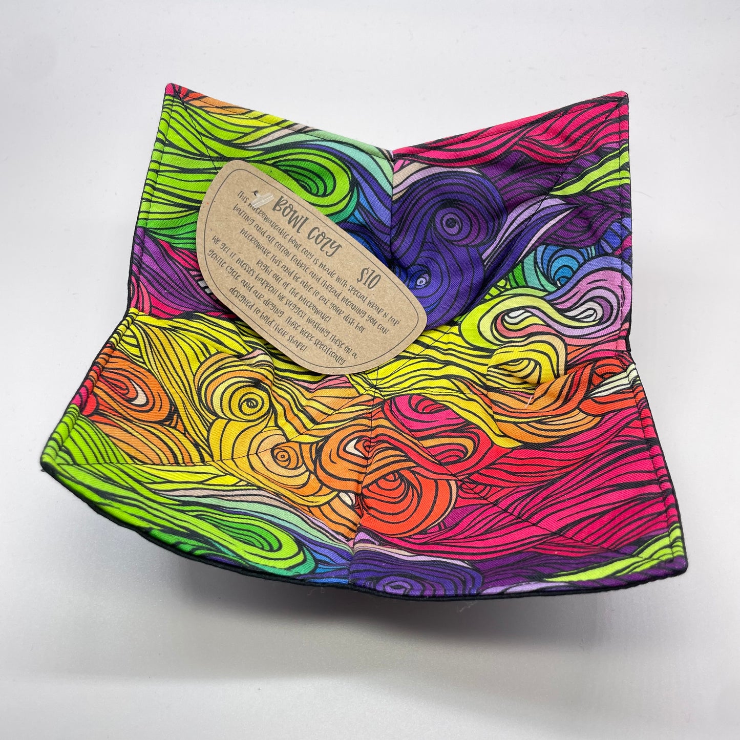 Rainbow Waves Bowl Cozy