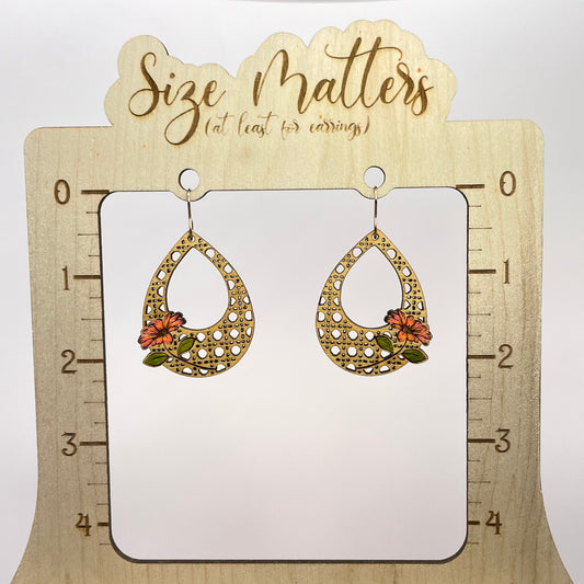 Rattan Whimsy Drop Dangle Earrings