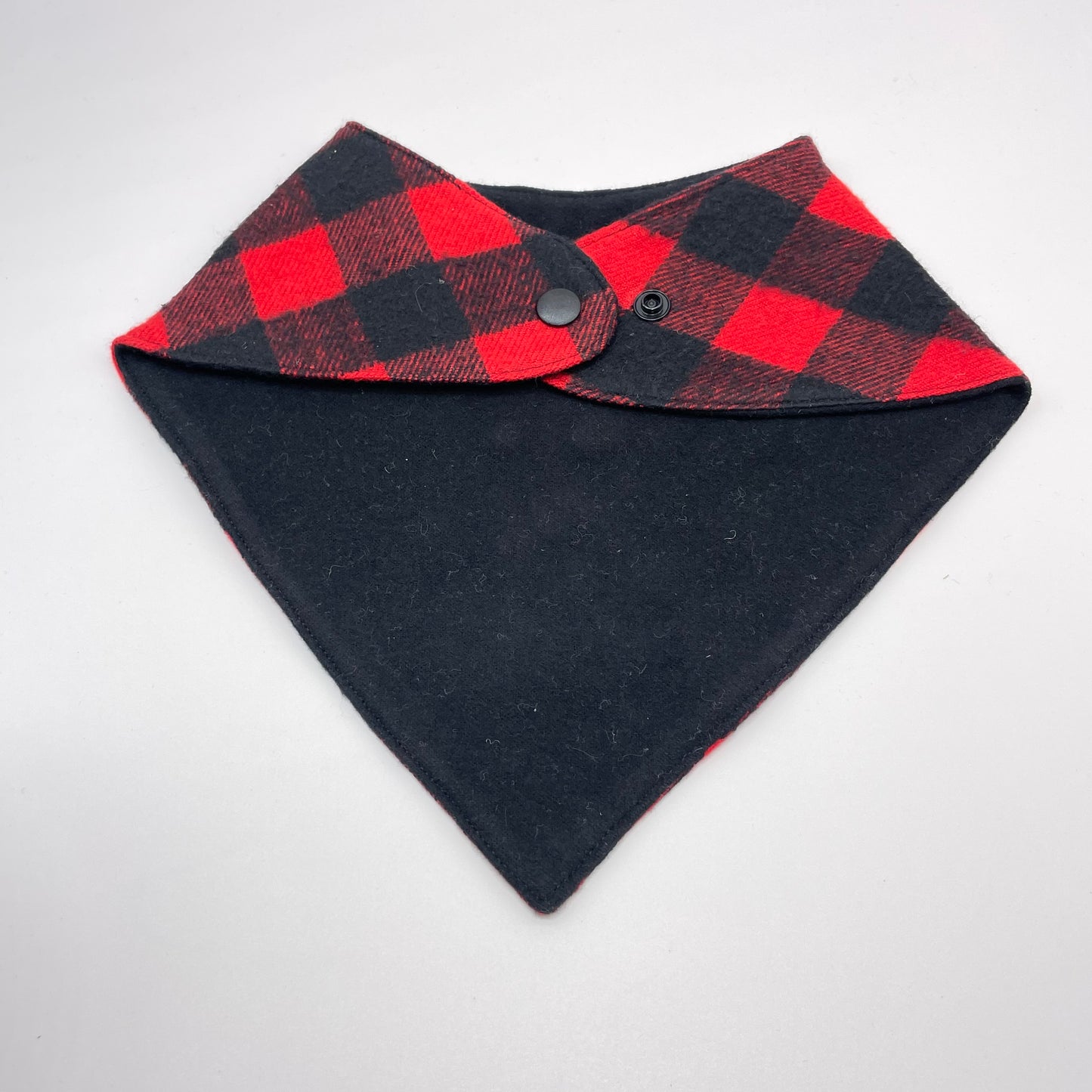 Red Buffalo Plaid Flannel Baby Bib