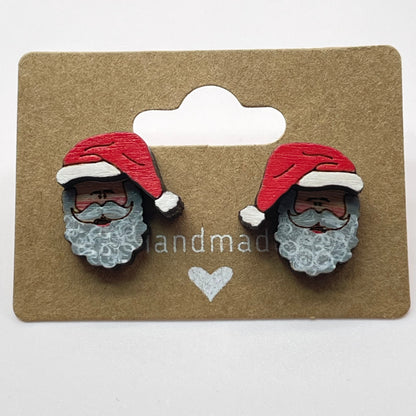 3D Santa Stud Earrings