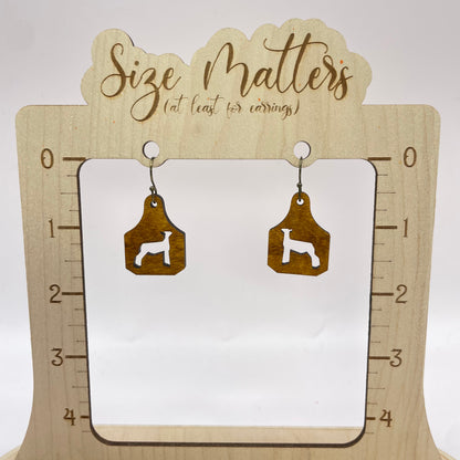 Sheep (cutout) Tag Drop Dangle Earrings