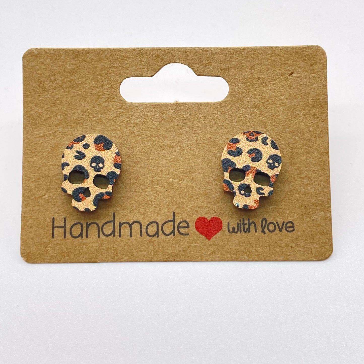 Skulls & Leopards Skull Head Stud Earrings