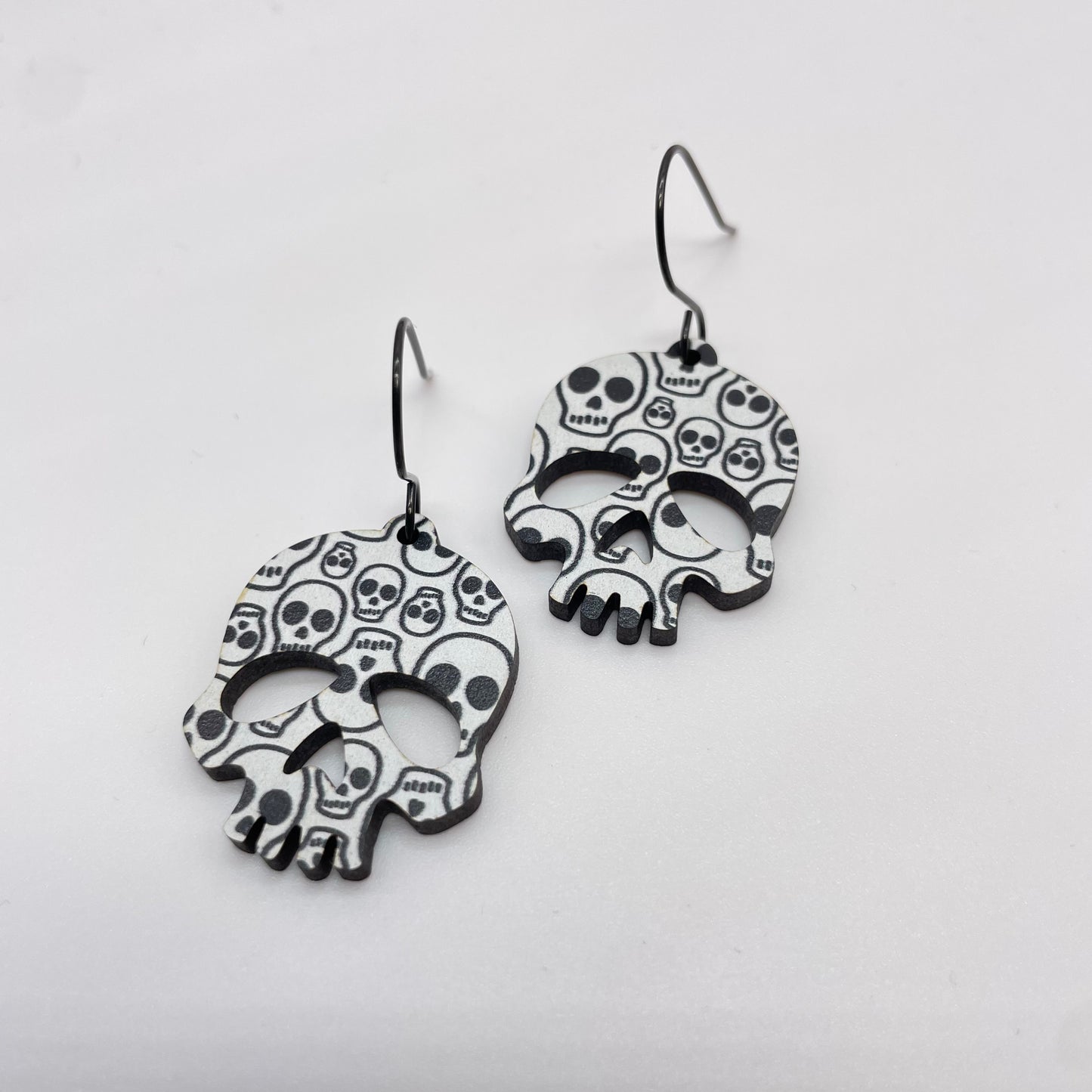 Skull Ya Later Drop Dangle Earrings