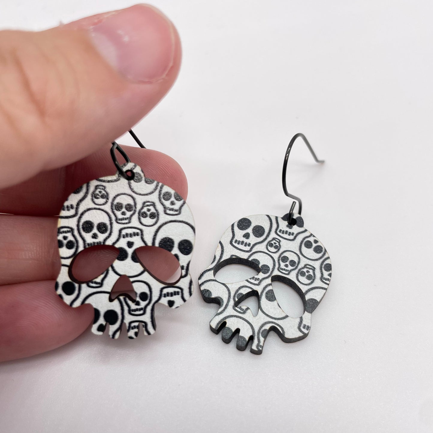 Skull Ya Later Drop Dangle Earrings