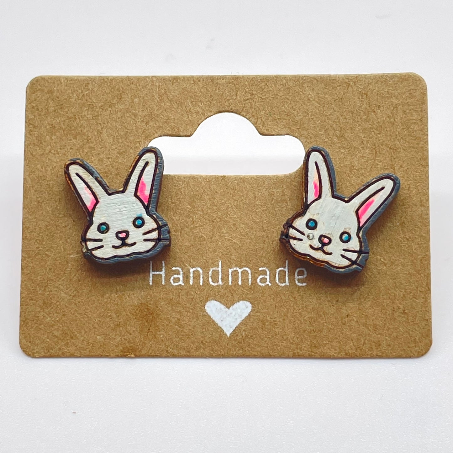 Small Bunny Head Stud Earrings