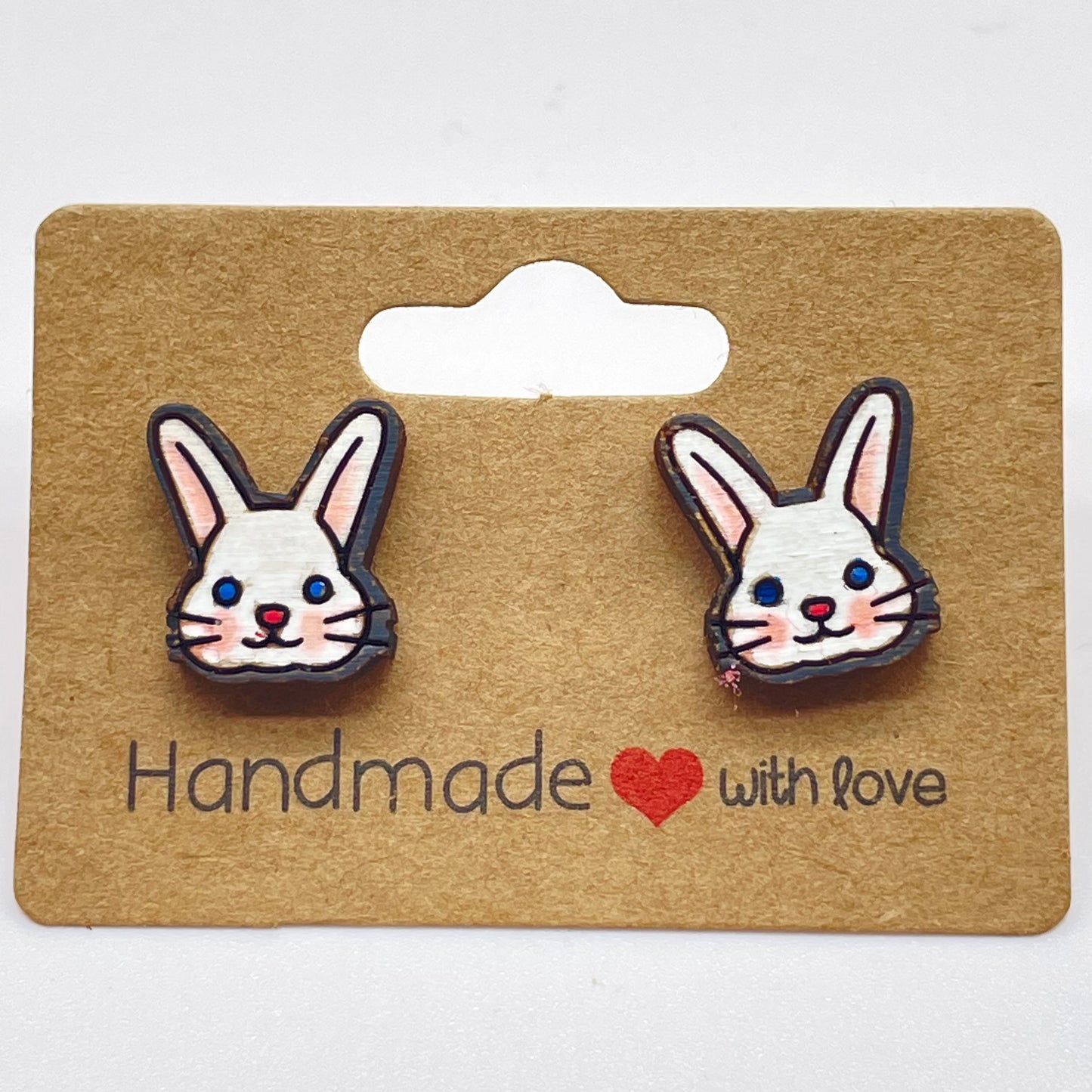 Small Bunny Head Stud Earrings