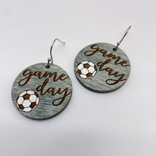 Soccer Game Day Drop Dangle Earrings