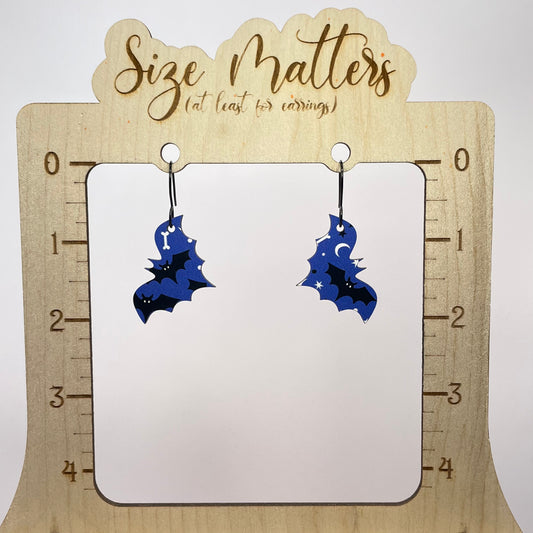 Spooky Bat Drop Dangle Earrings