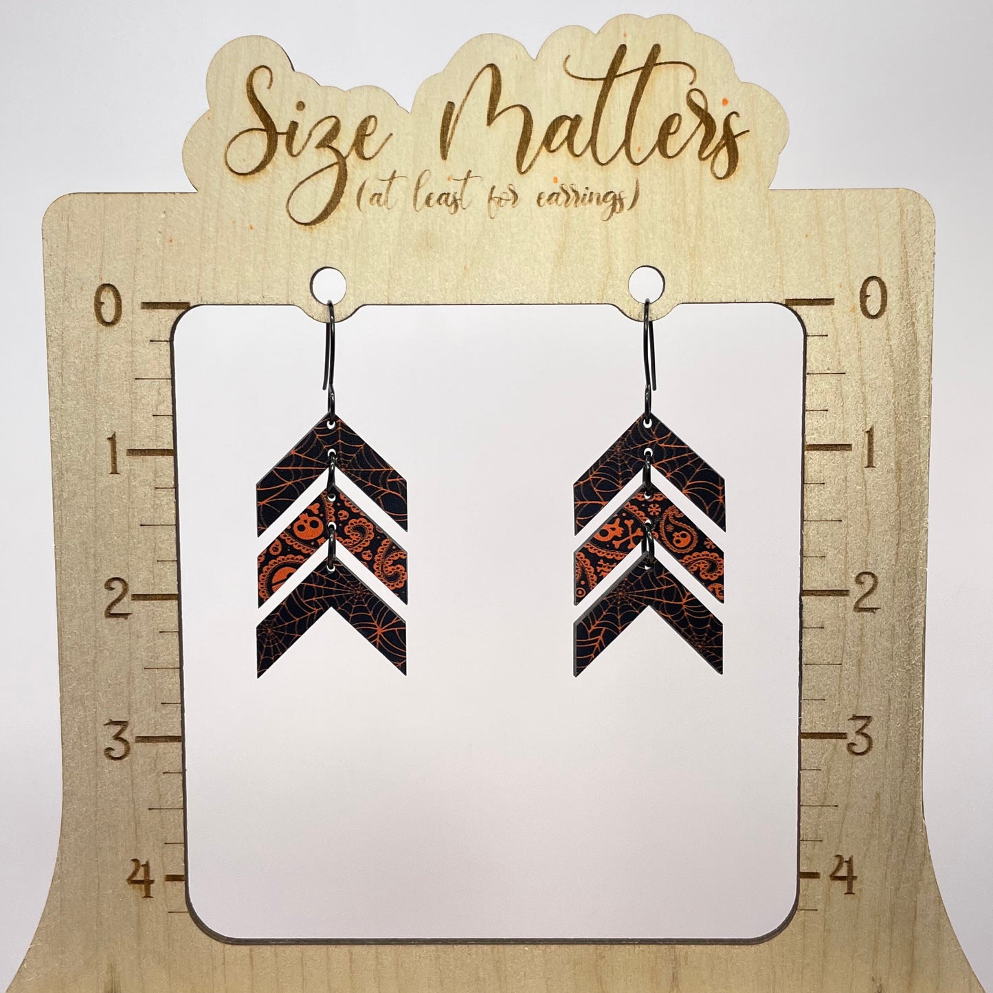 Spooky Chevron Drop Dangle Earrings