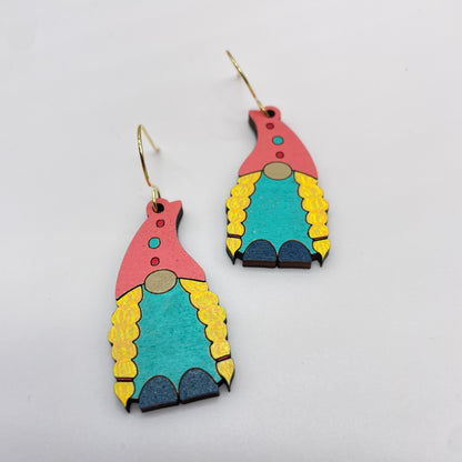 Summertime Gnome Drop Dangle Earrings