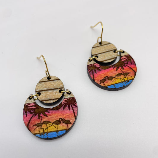 Paradise Sunset Drop Dangle Earrings