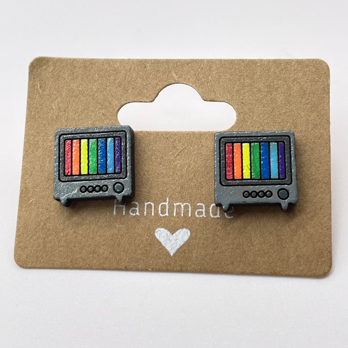 TV Rainbow Screen Stud Earrings