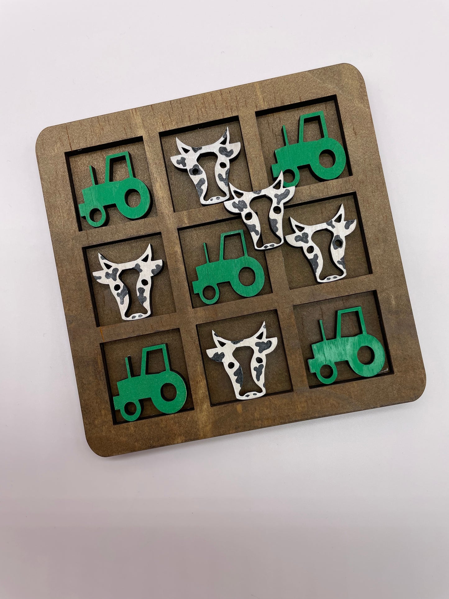 Tractor & Cow Tic Tac Toe Game