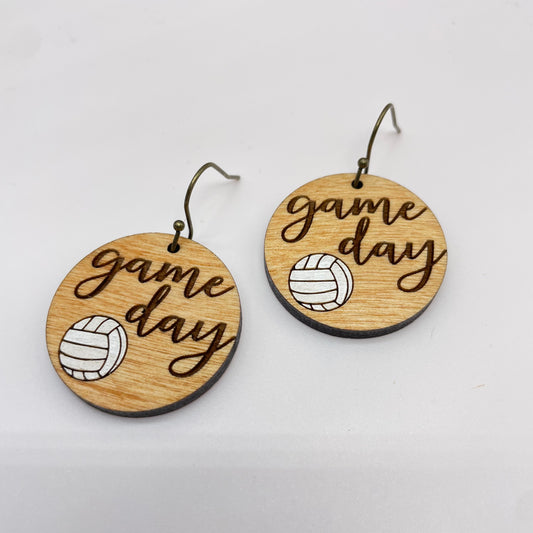 Volleyball Game Day Drop Dangle Earrings