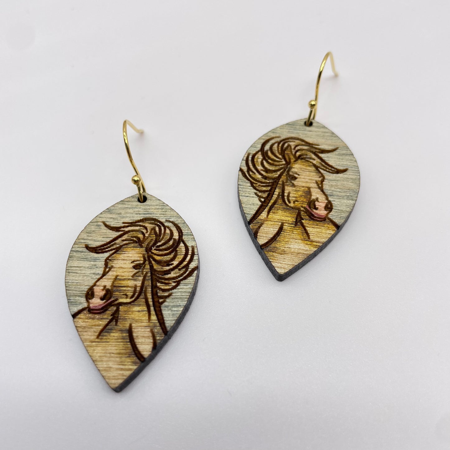 Windy Horse Drop Dangle Earrings