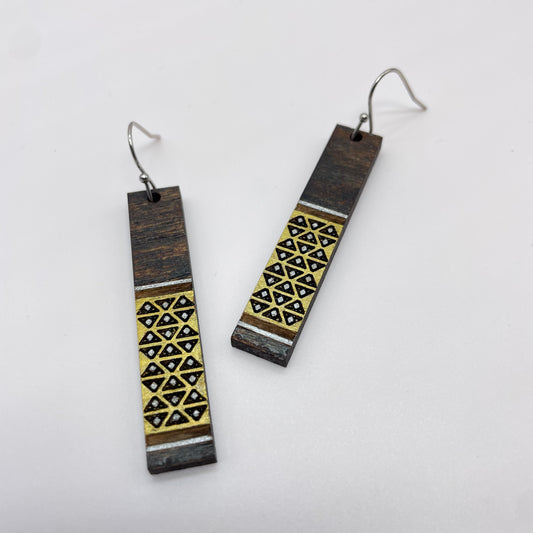 Yellow Weave Drop Dangle Earrings