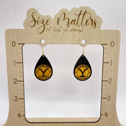 Yellowstone Ranch Drop Dangle Earrings