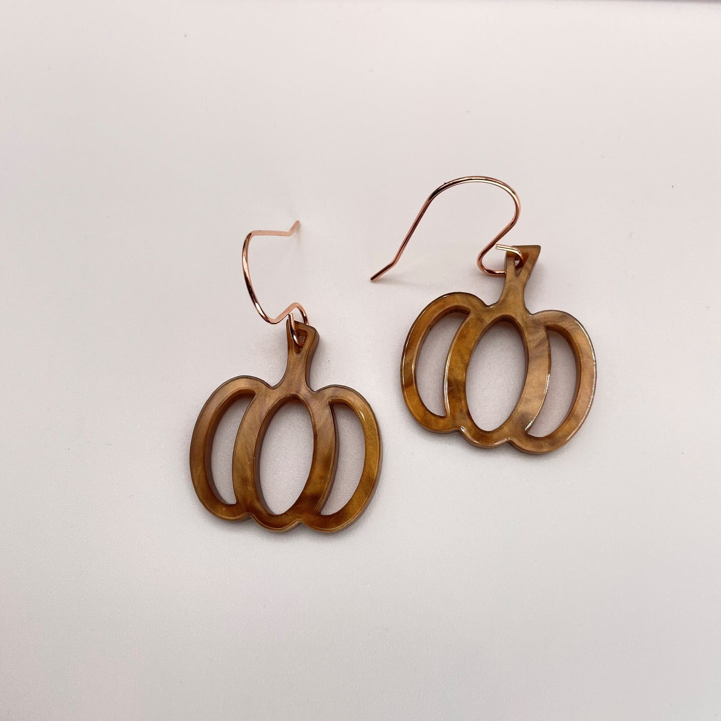 Acrylic Pumpkin Drop Dangle Earrings