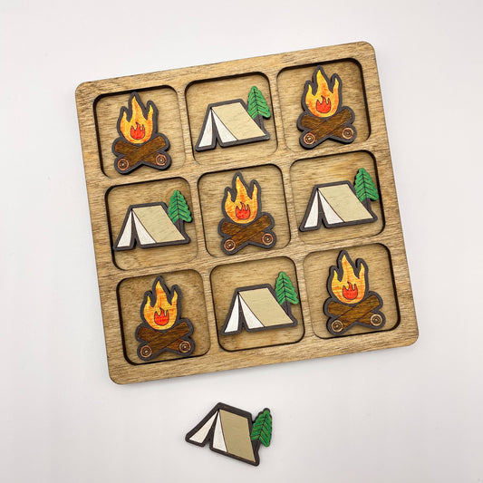 Camp Fire & Tent Tic Tac Toe Game