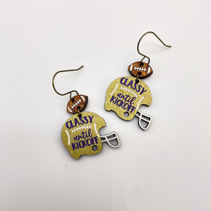 Classy Until Kickoff Drop Dangle Earrings