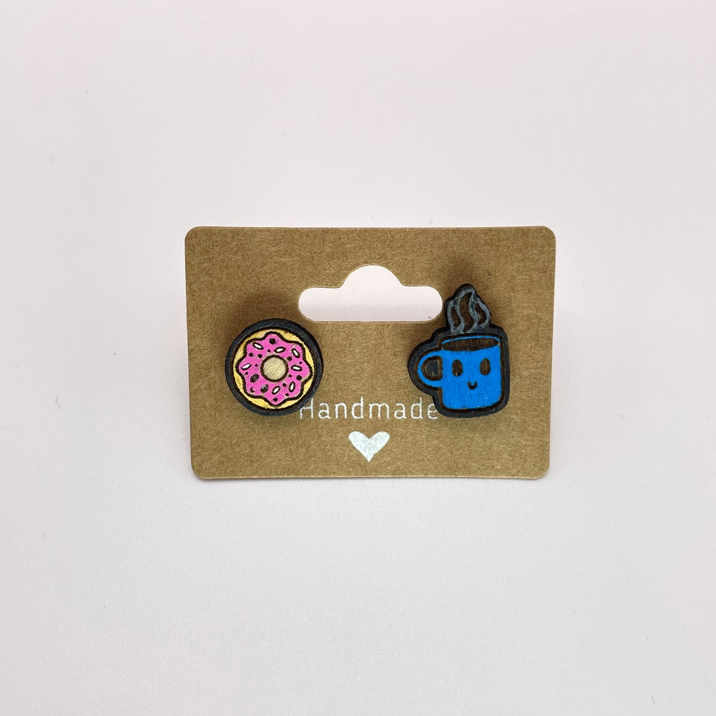 Coffee & Donut Stud Earrings