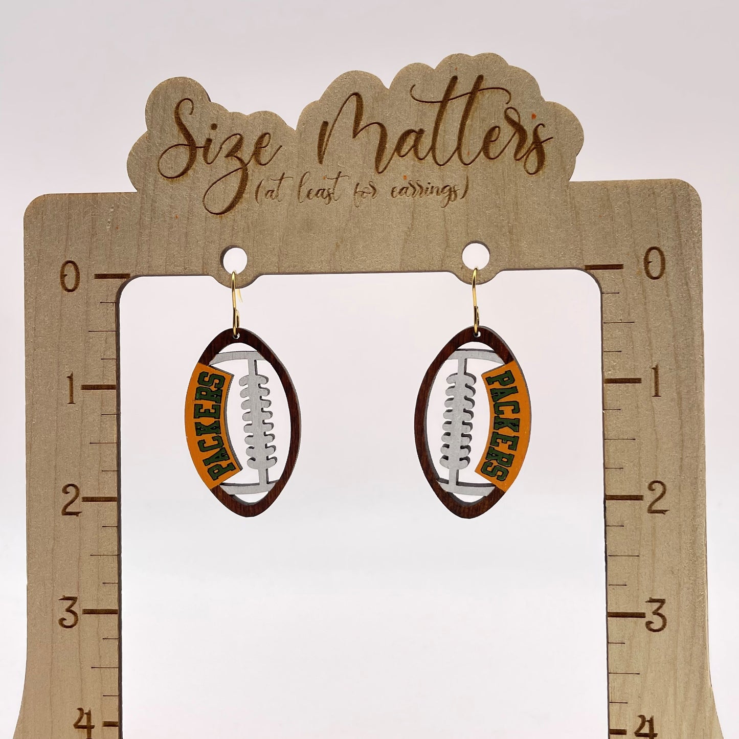 Packers Football Drop Dangle Earrings