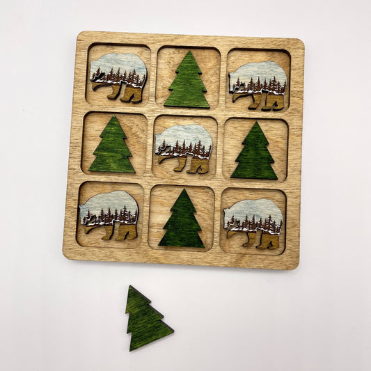 Tree & Bear Tic Tac Toe Game