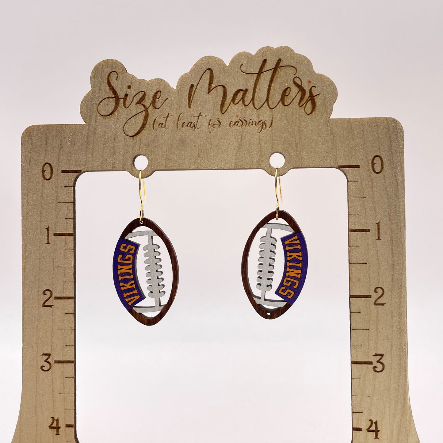 Vikings Football Drop Dangle Earrings