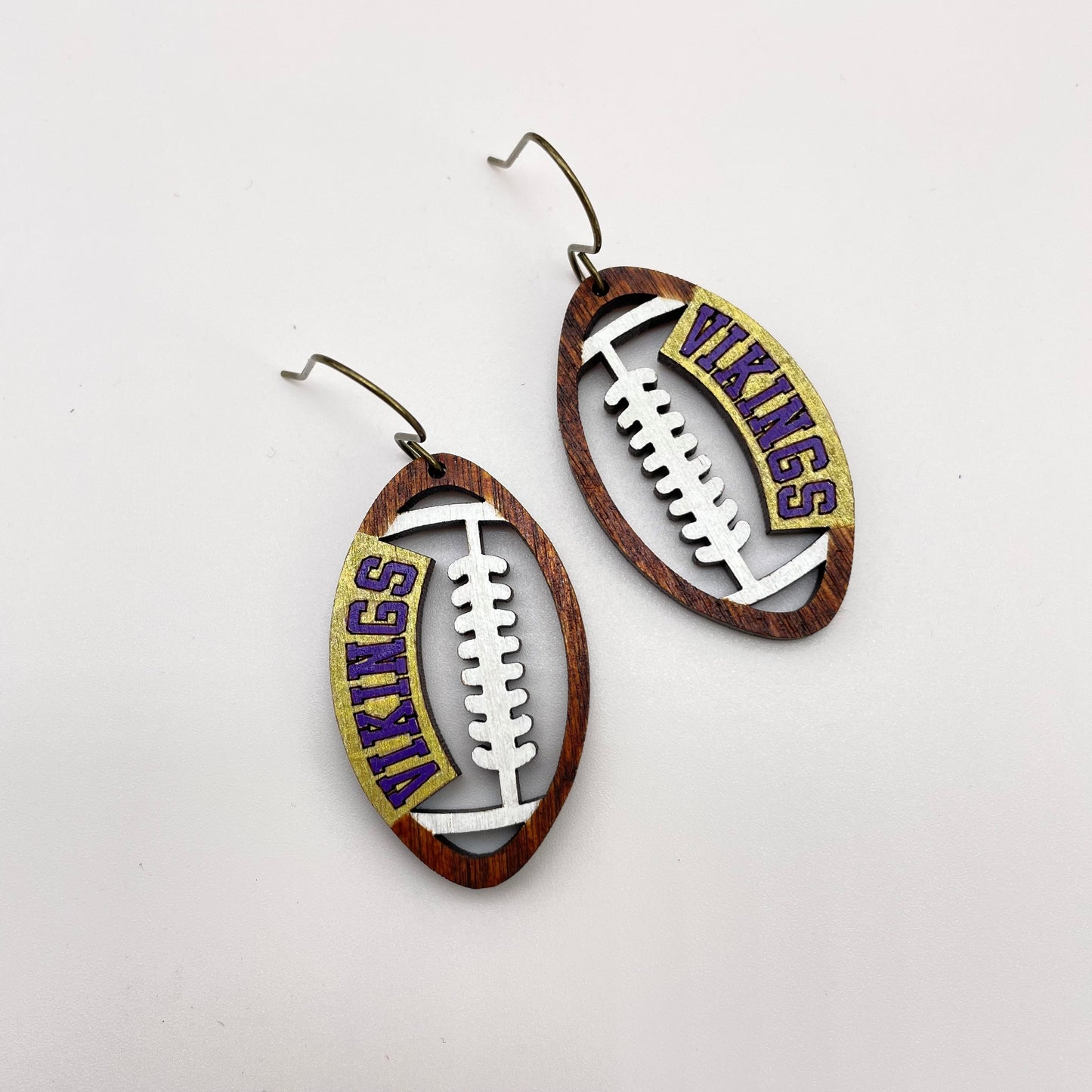 Vikings Football Drop Dangle Earrings